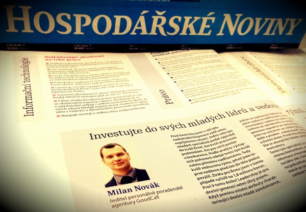 Hospodářské noviny 6.11. 2014 | Investujte do svých mladých lídrů a vedoucích týmů, vyplatí se to