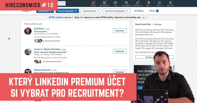Který LinkedIn Premium účet si vybrat pro recruitment? | HIRECONOMICS #12