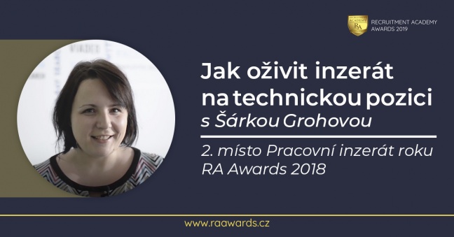 Jak oživit pracovní inzerát na technickou pozici - s Šárkou Grohovou