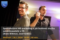 Webinář: Spektakulární HR marketing a jak budovat značku zaměstnavatele v ČR